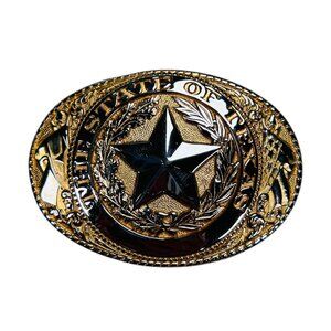 Vintage Tony Lama Collection State Series Texas Brass Belt Buckle